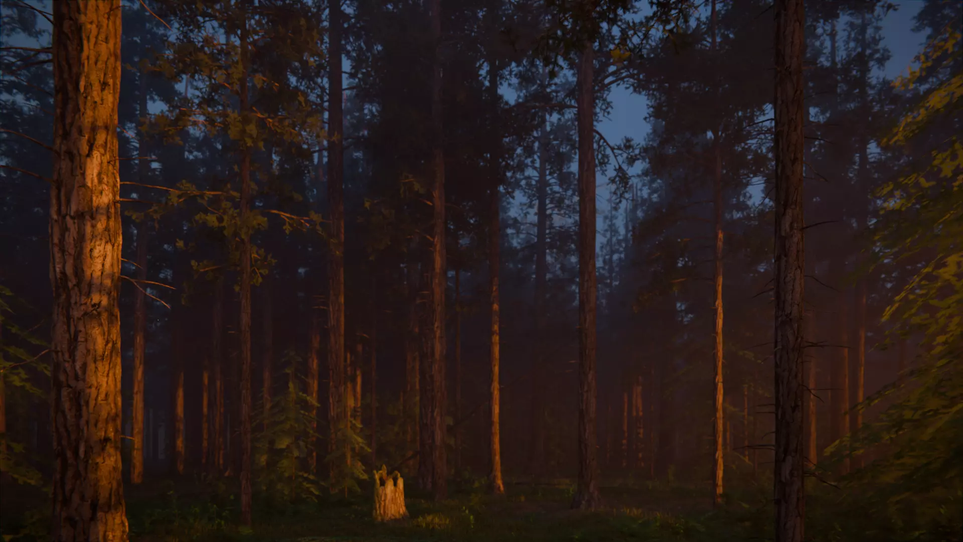 Tank in the Forest 3d Scene 3D model_4