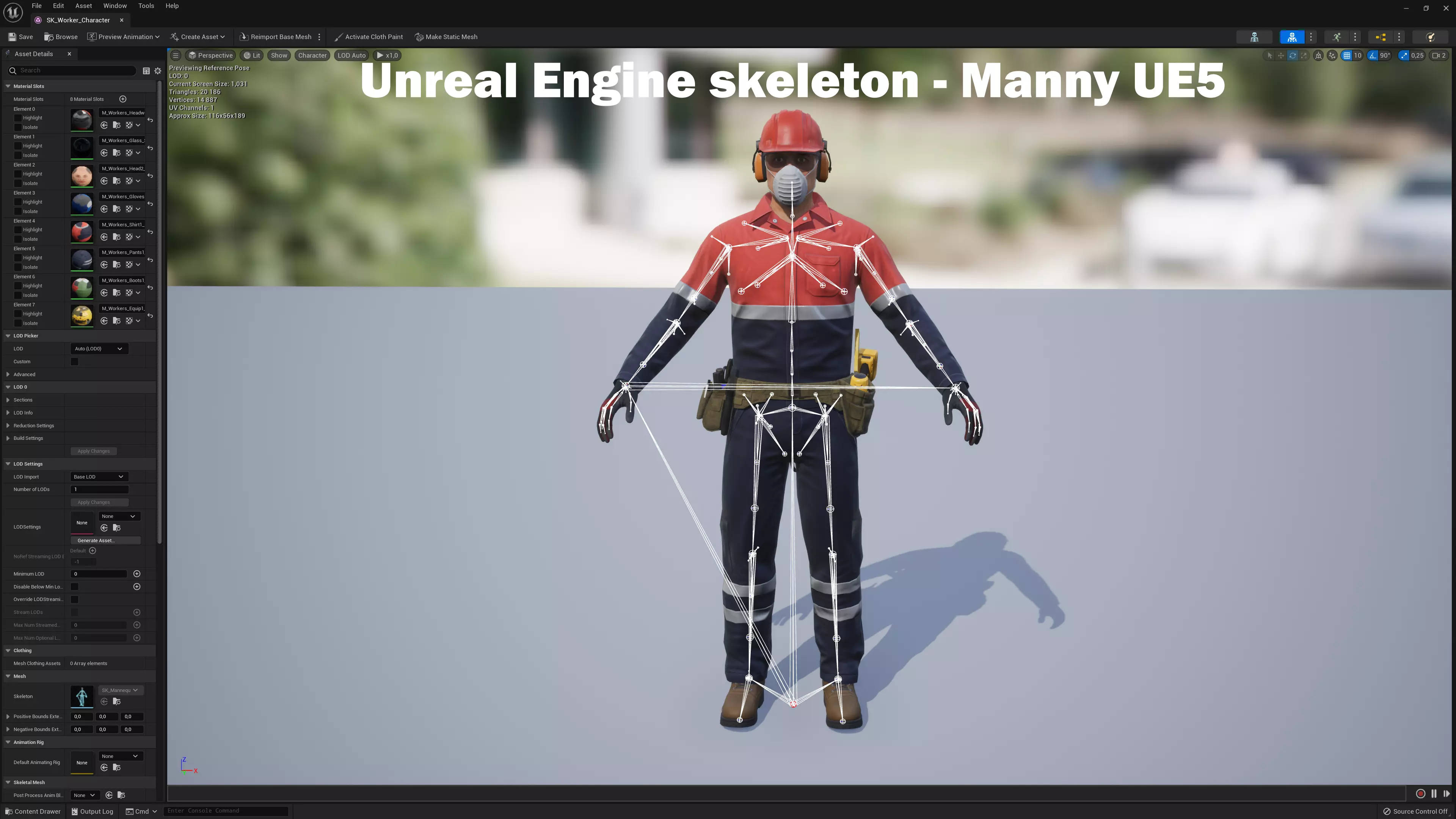 Workers Modular Character Low-poly 3D model_11