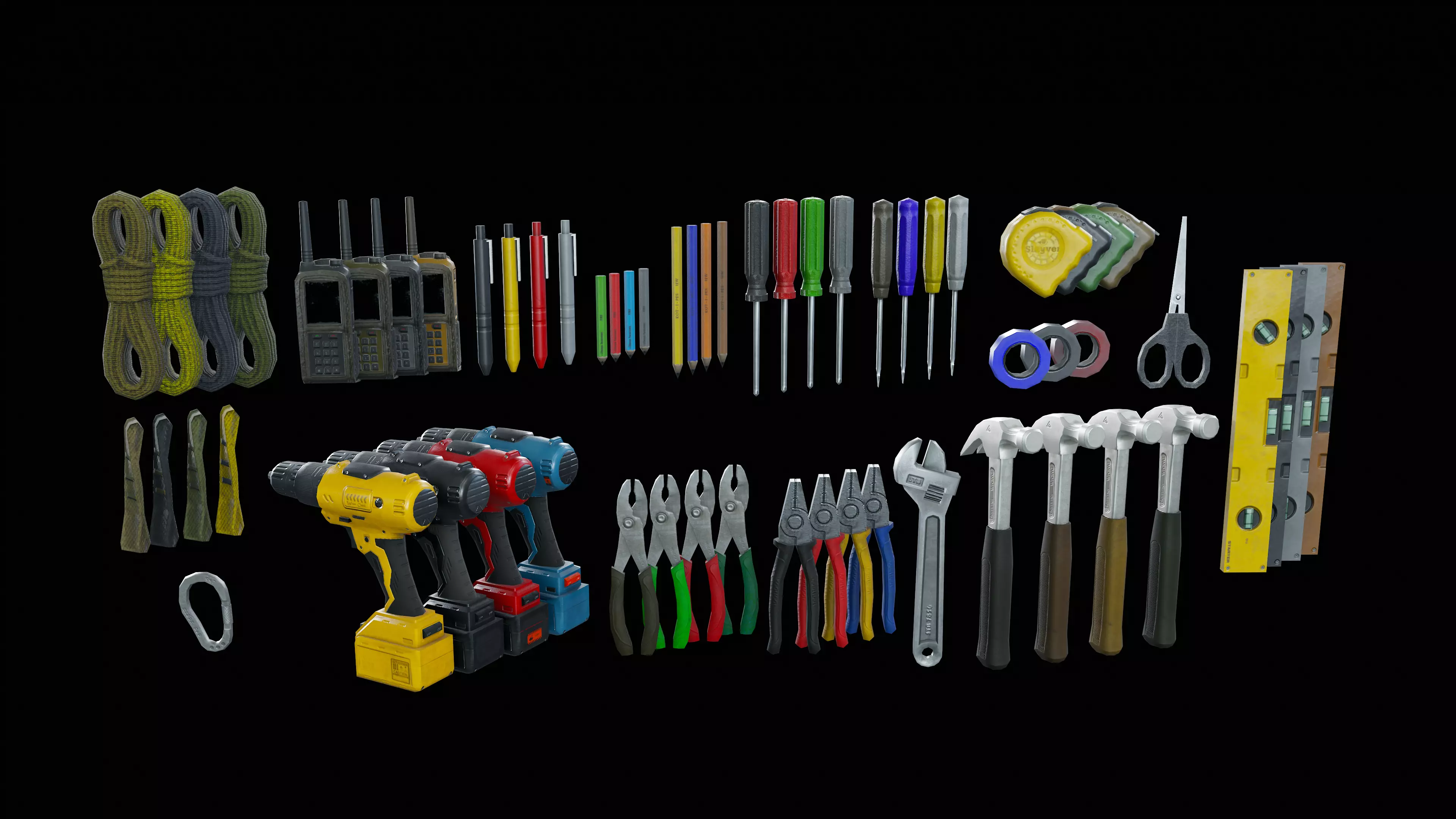 Workers Modular Character Low-poly 3D model_9