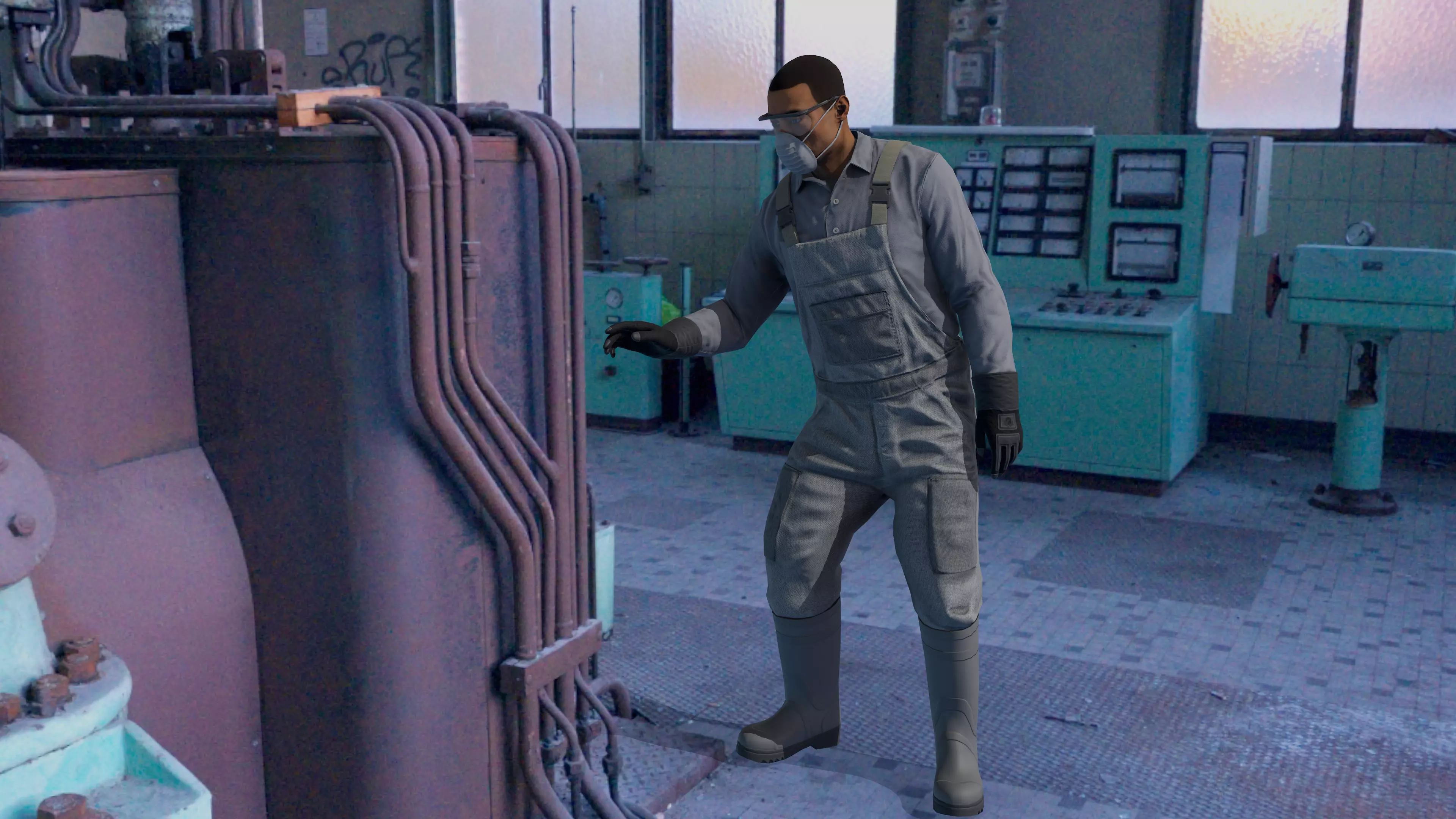 Workers Modular Character Low-poly 3D model_21