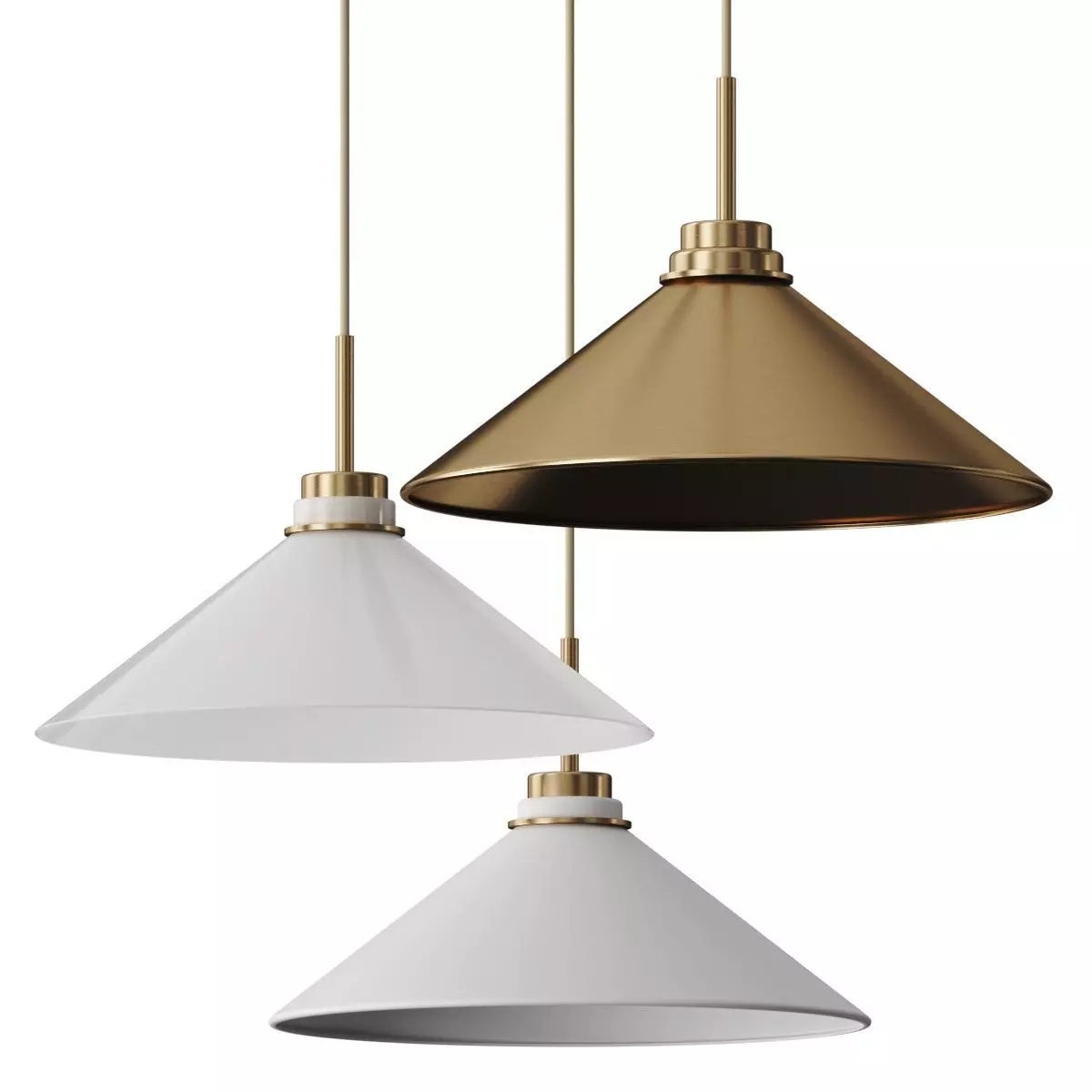 West Elm Roslyn Pendant Lamp 3D model_2