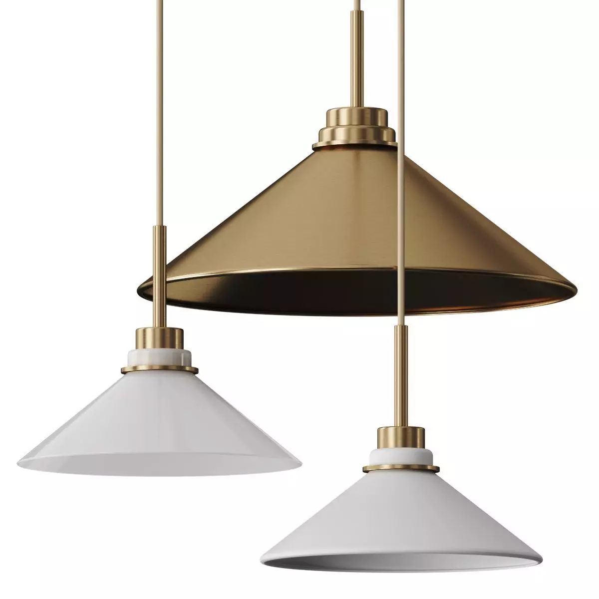 West Elm Roslyn Pendant Lamp 3D model_0