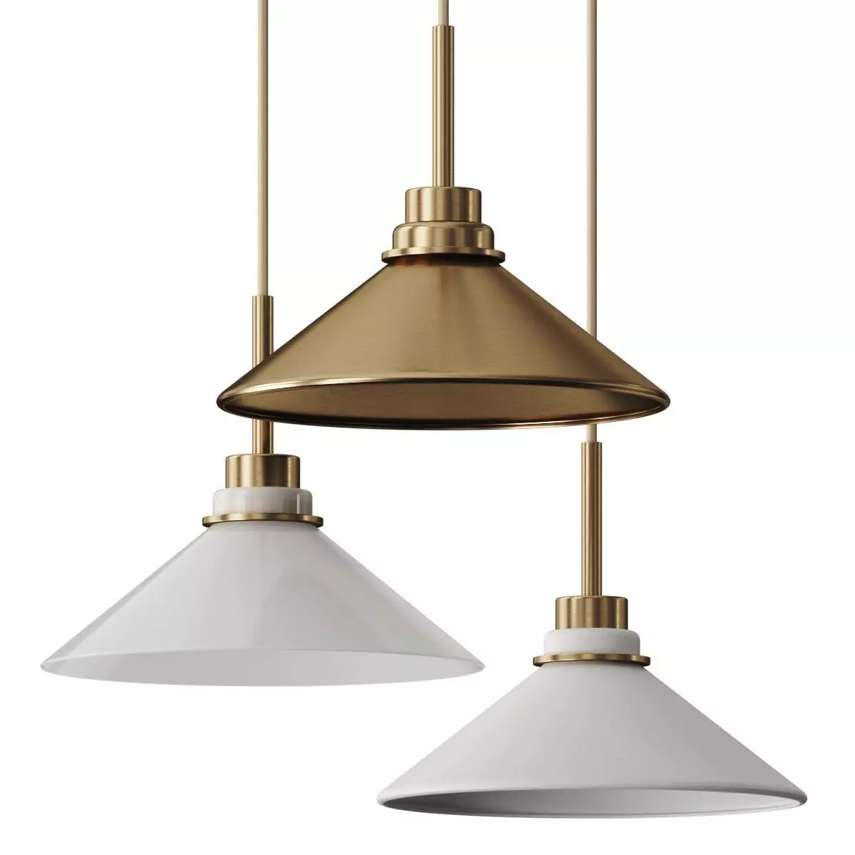 West Elm Roslyn Pendant Lamp 3D model_1