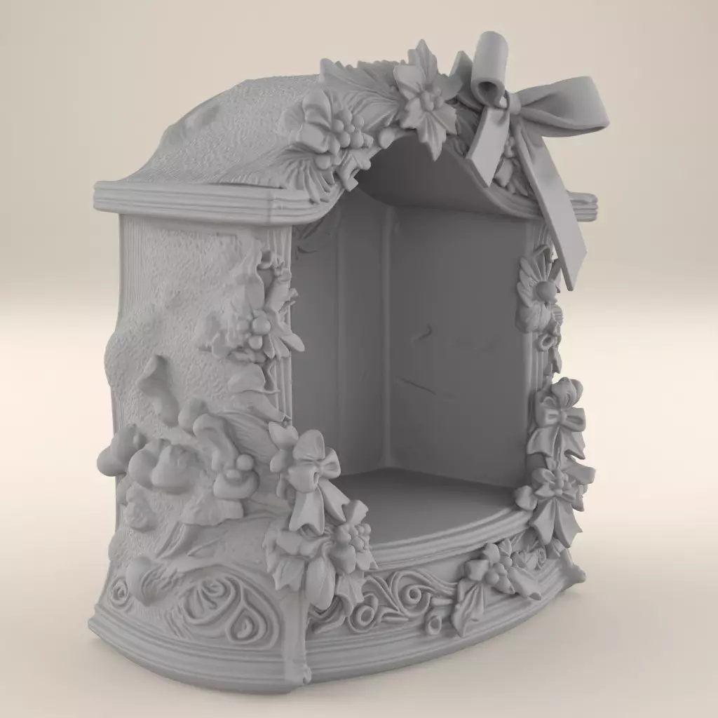 Christmas Nativity Stable Decor 3D STL File 3D print model_5