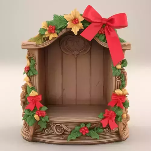 Christmas Nativity Stable Decor 3D STL File 3D print model