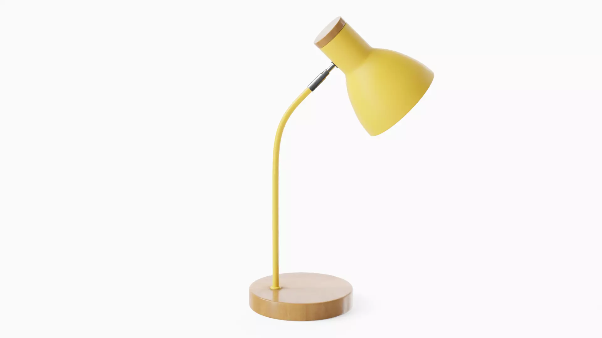 Adjustable Table Lamp Yellow - PBR metal lamp Low-poly 3D model_5