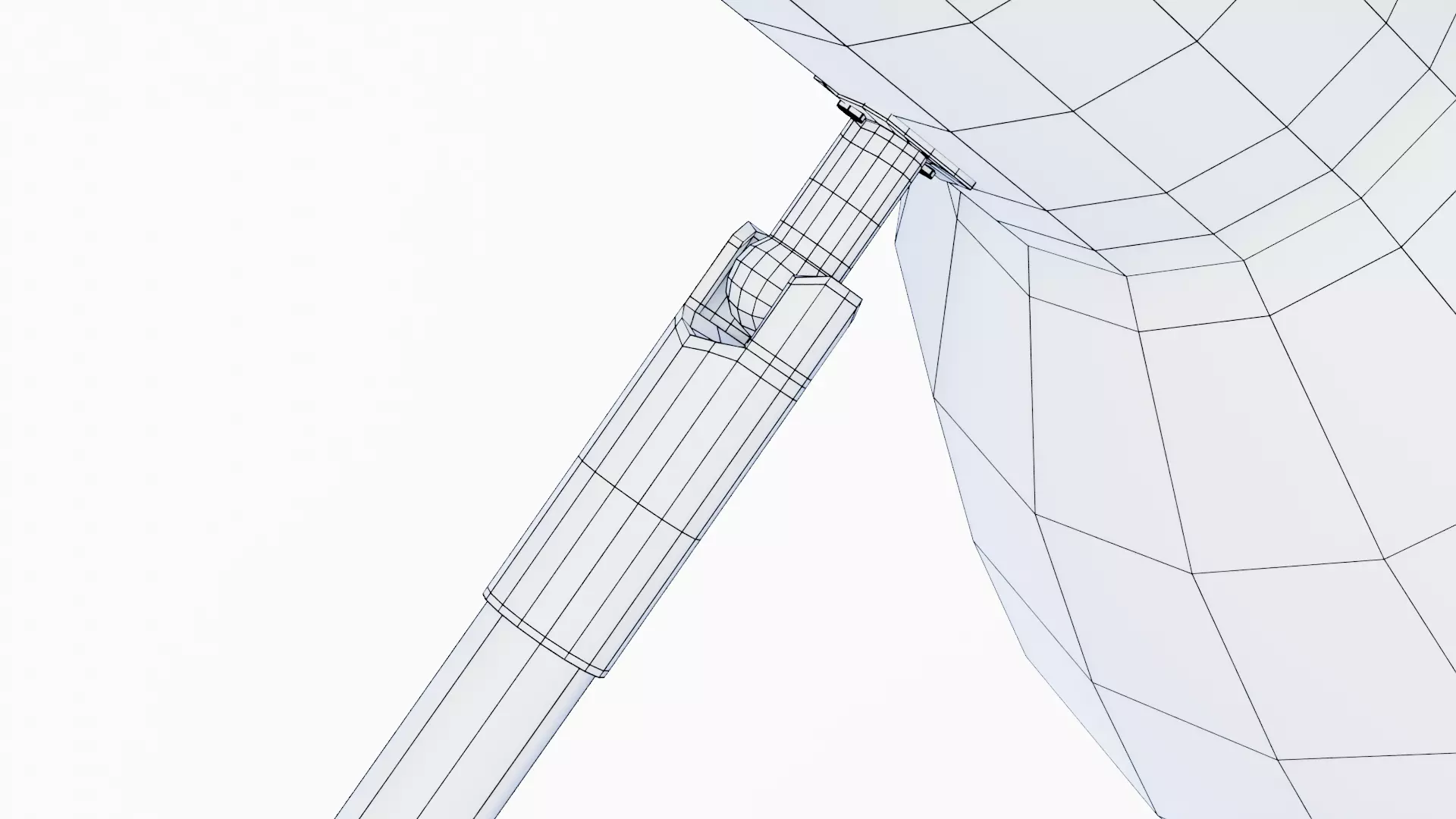 Adjustable Table Lamp Yellow - PBR metal lamp Low-poly 3D model_23