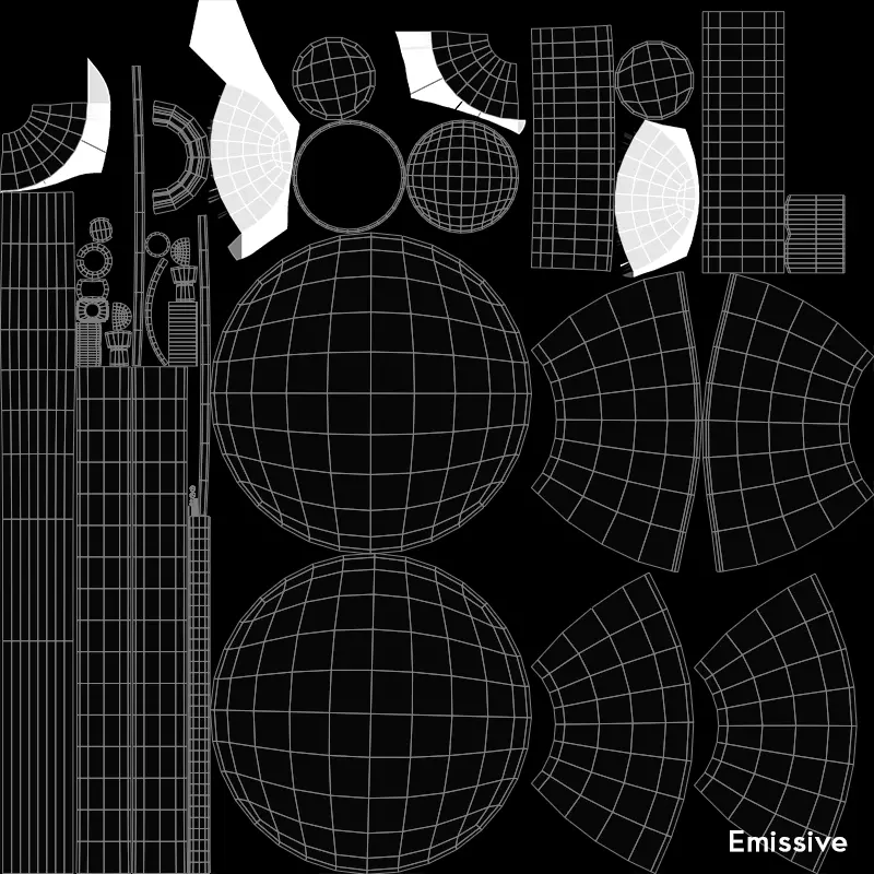 Adjustable Table Lamp Yellow - PBR metal lamp Low-poly 3D model_38