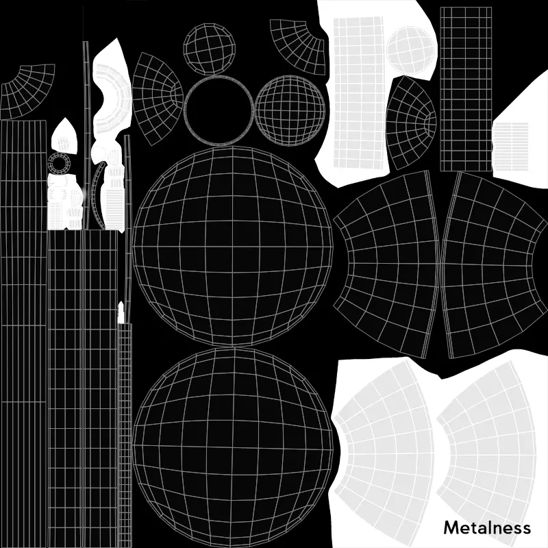 Adjustable Table Lamp Yellow - PBR metal lamp Low-poly 3D model_36