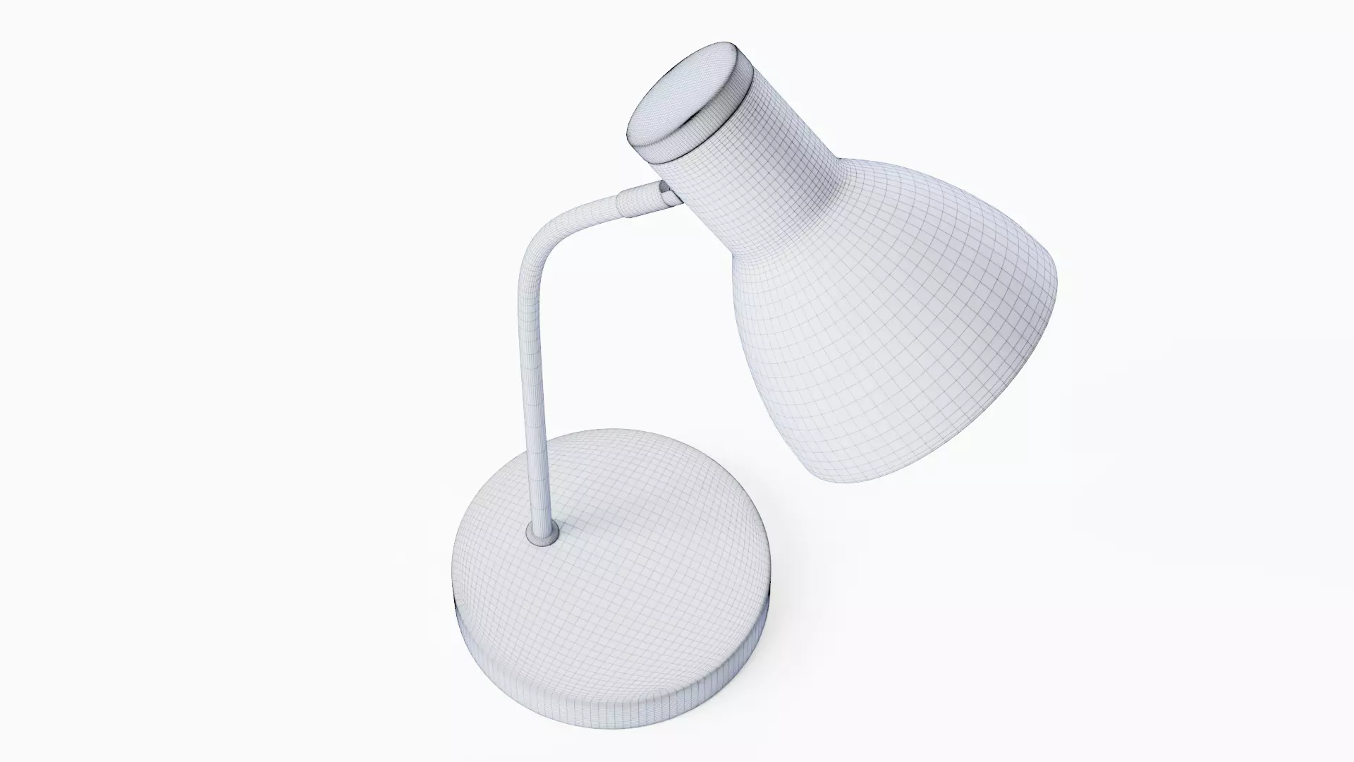 Adjustable Table Lamp Yellow - PBR metal lamp Low-poly 3D model_19