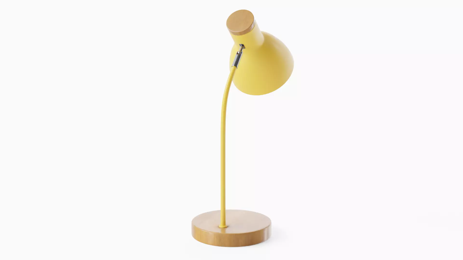 Adjustable Table Lamp Yellow - PBR metal lamp Low-poly 3D model_6