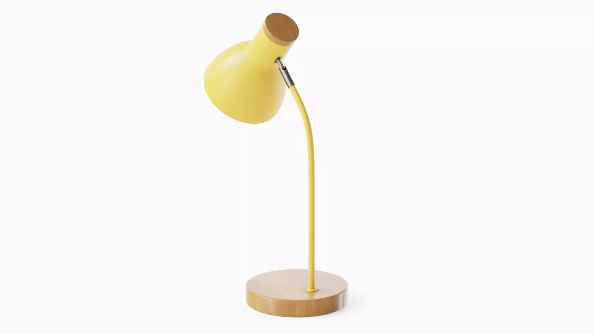 Adjustable Table Lamp Yellow - PBR metal lamp Low-poly 3D model_7
