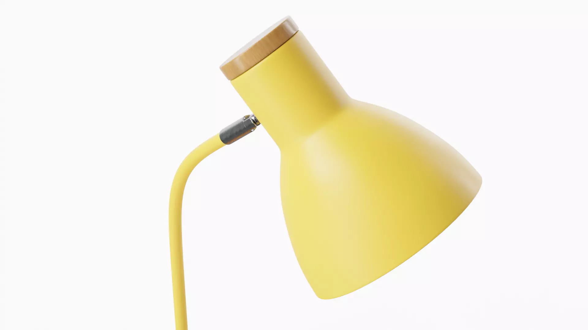 Adjustable Table Lamp Yellow - PBR metal lamp Low-poly 3D model_16
