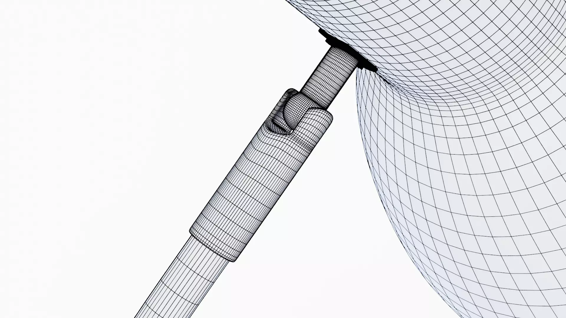 Adjustable Table Lamp Yellow - PBR metal lamp Low-poly 3D model_24