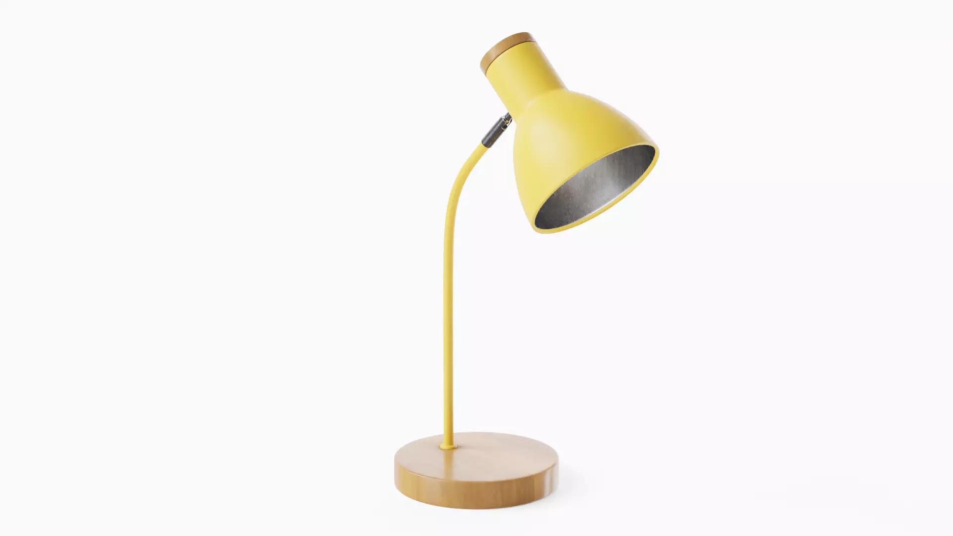 Adjustable Table Lamp Yellow - PBR metal lamp Low-poly 3D model_4