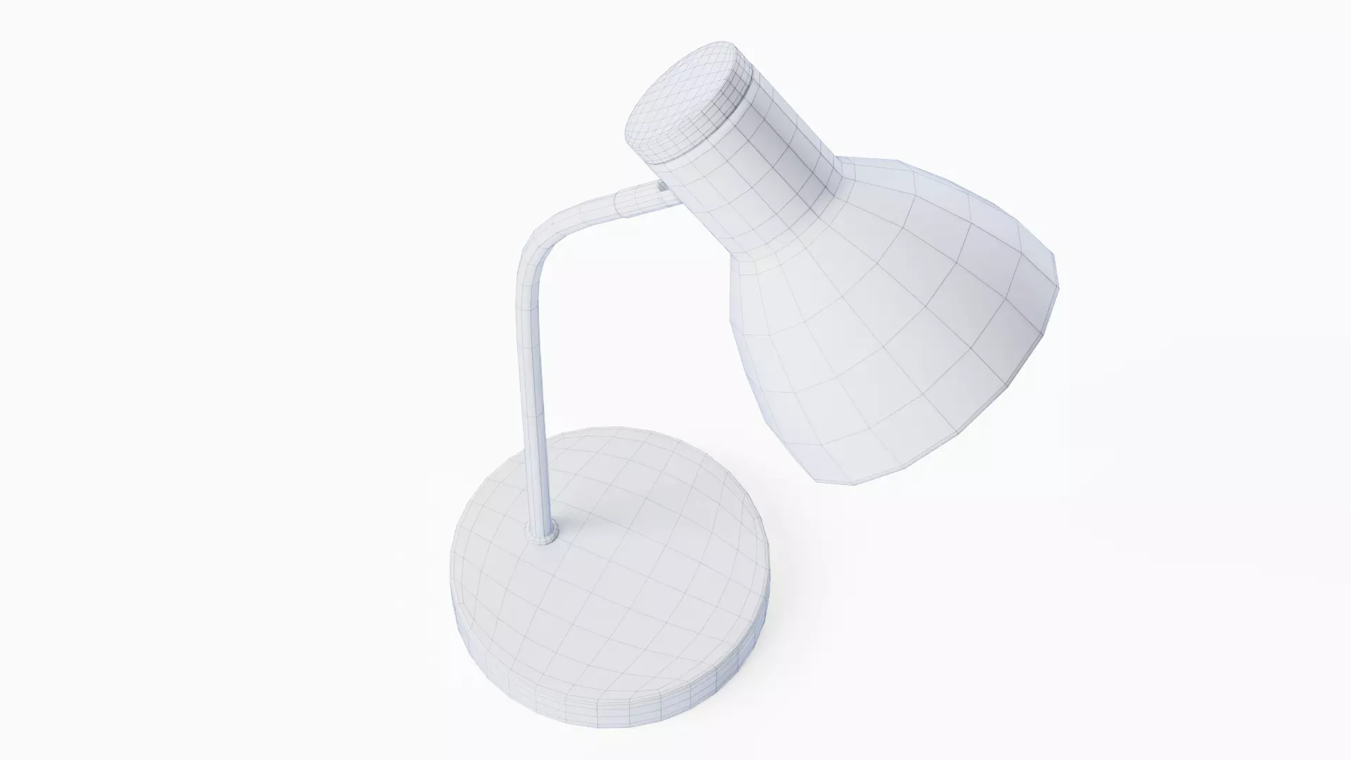 Adjustable Table Lamp Yellow - PBR metal lamp Low-poly 3D model_20