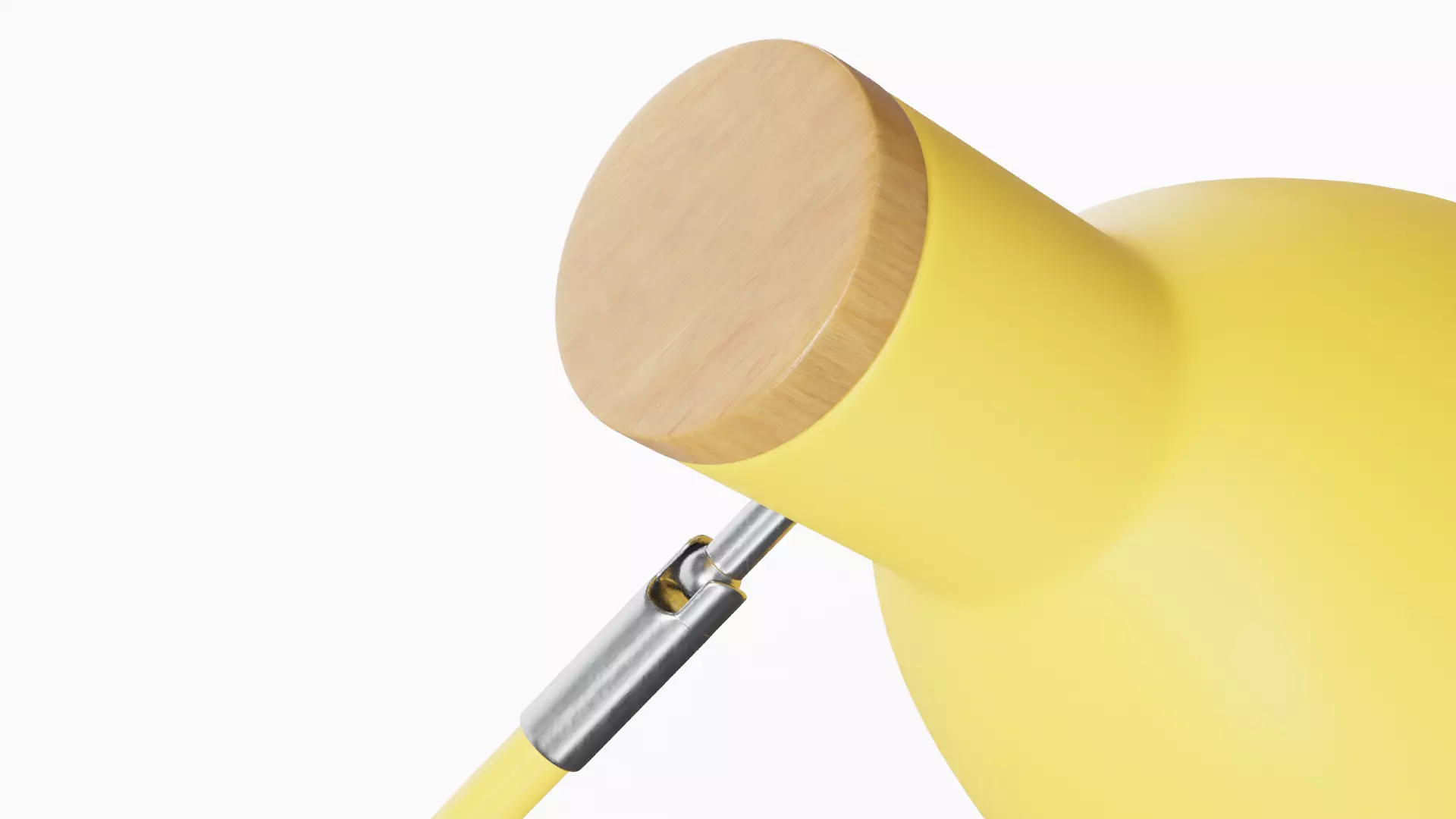 Adjustable Table Lamp Yellow - PBR metal lamp Low-poly 3D model_13