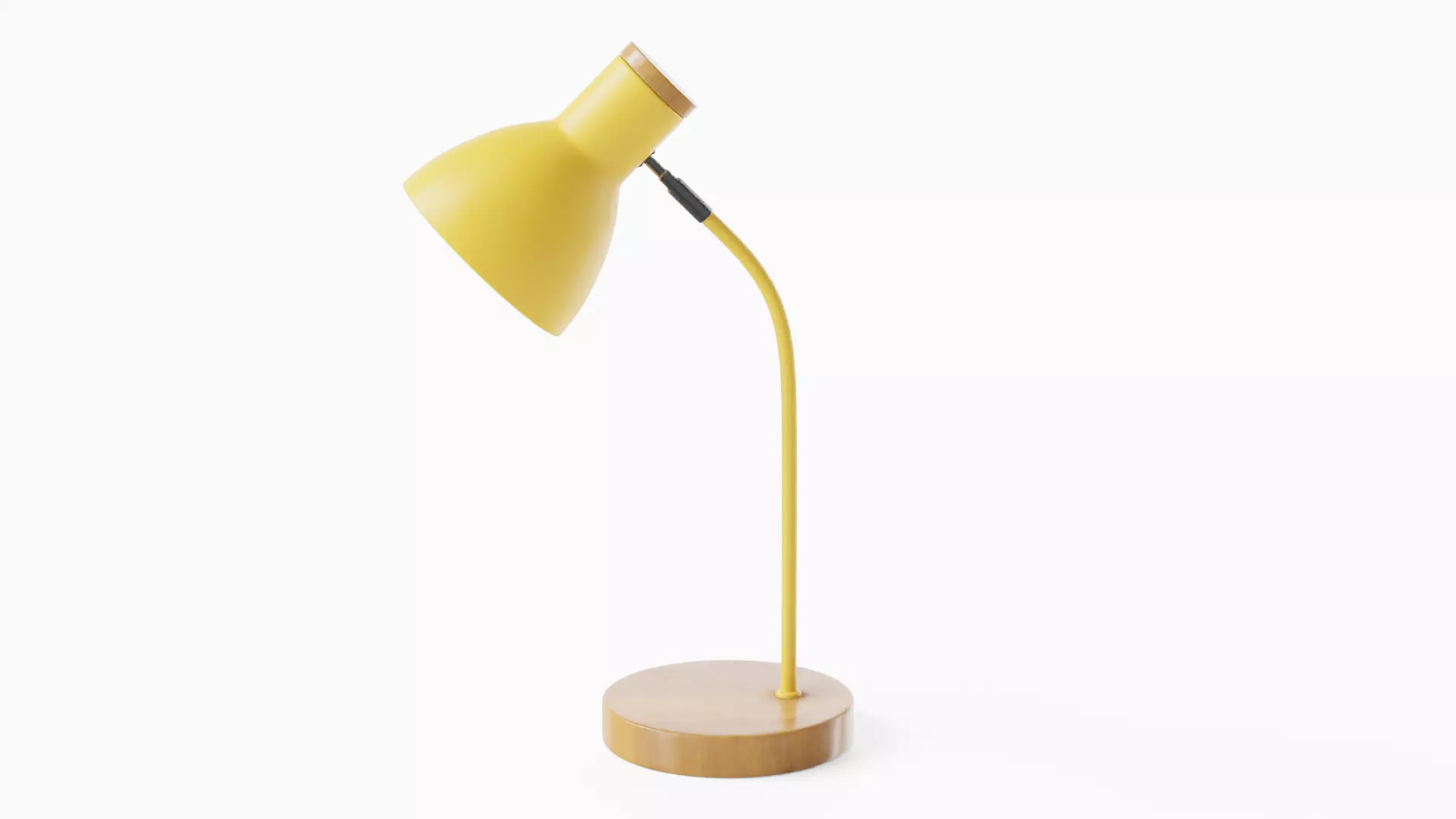 Adjustable Table Lamp Yellow - PBR metal lamp Low-poly 3D model_8