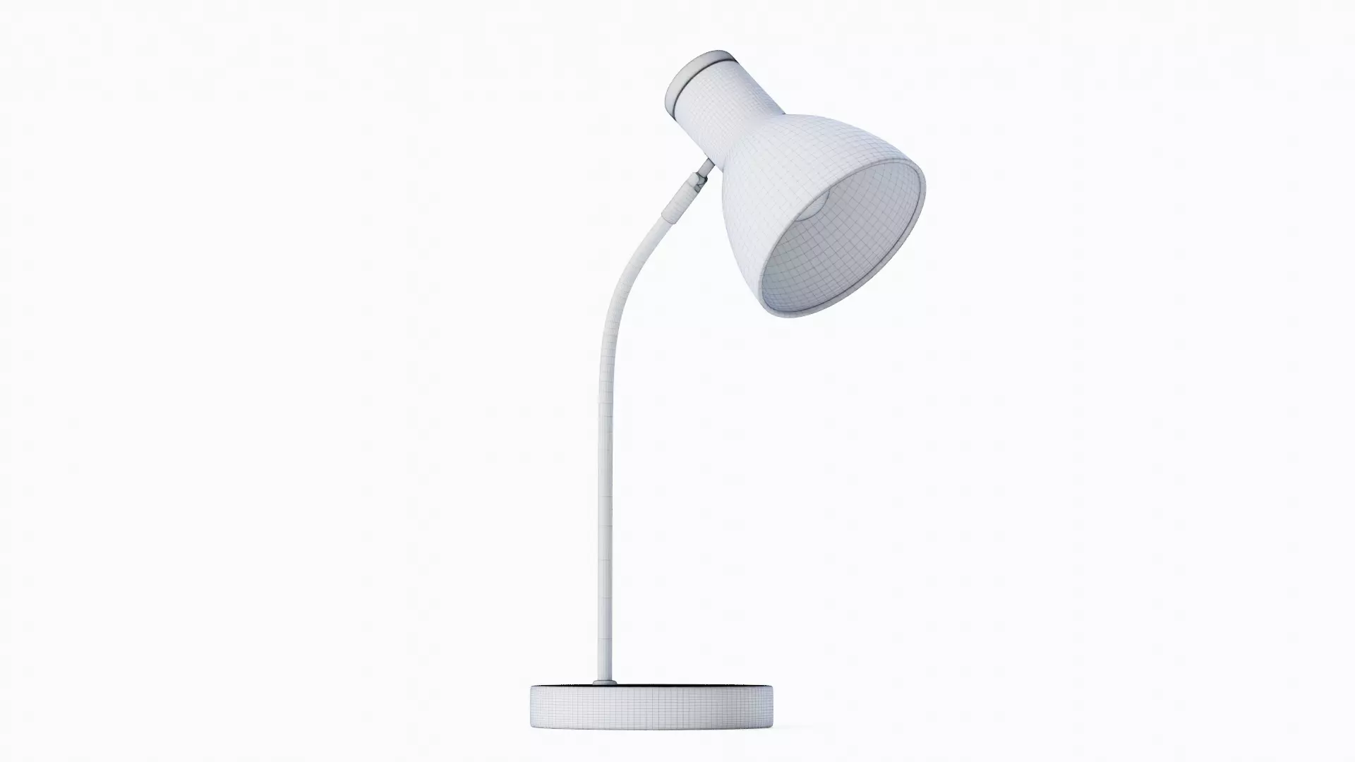 Adjustable Table Lamp Yellow - PBR metal lamp Low-poly 3D model_30