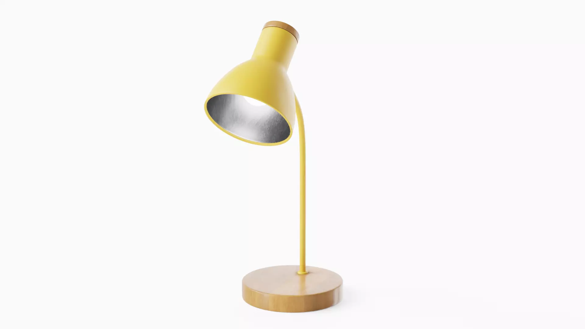 Adjustable Table Lamp Yellow - PBR metal lamp Low-poly 3D model_9