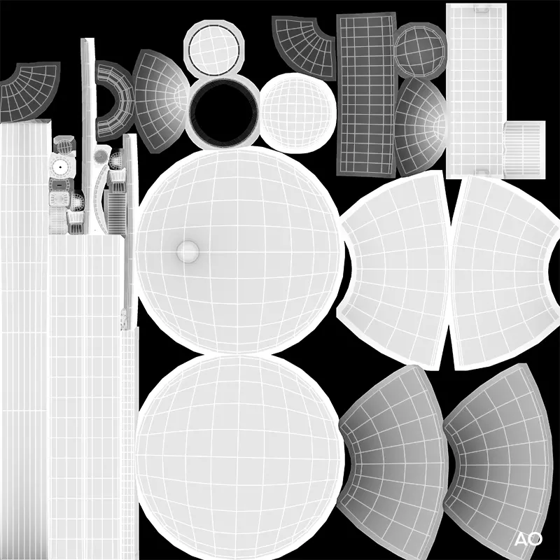 Adjustable Table Lamp Yellow - PBR metal lamp Low-poly 3D model_37