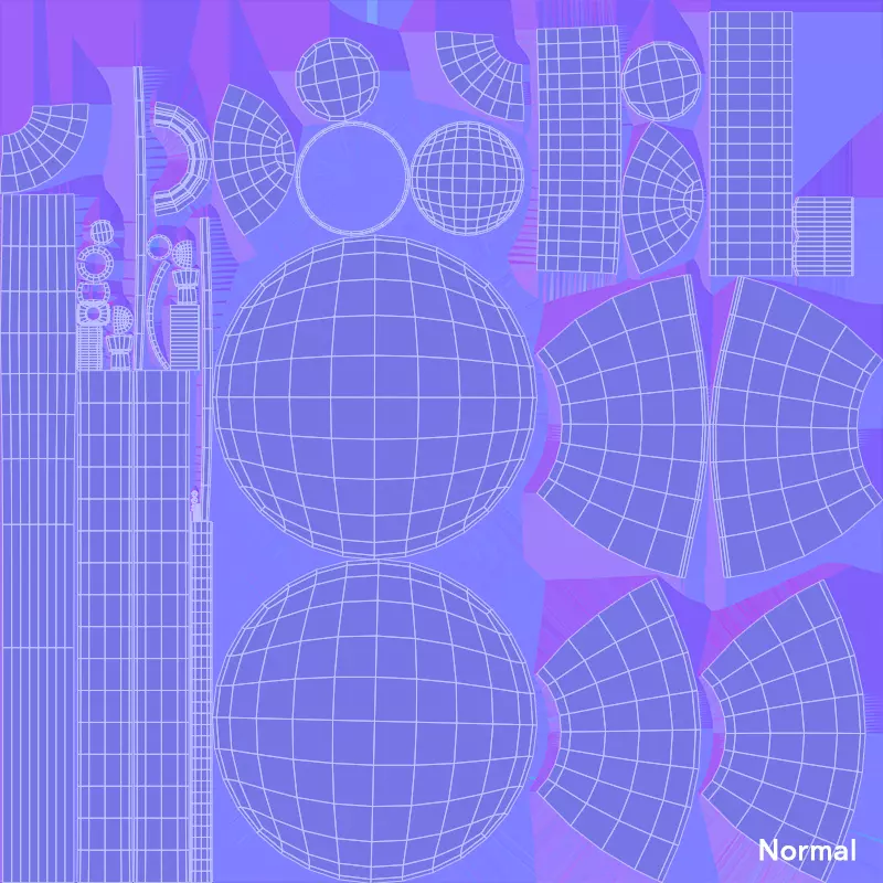 Adjustable Table Lamp Yellow - PBR metal lamp Low-poly 3D model_35