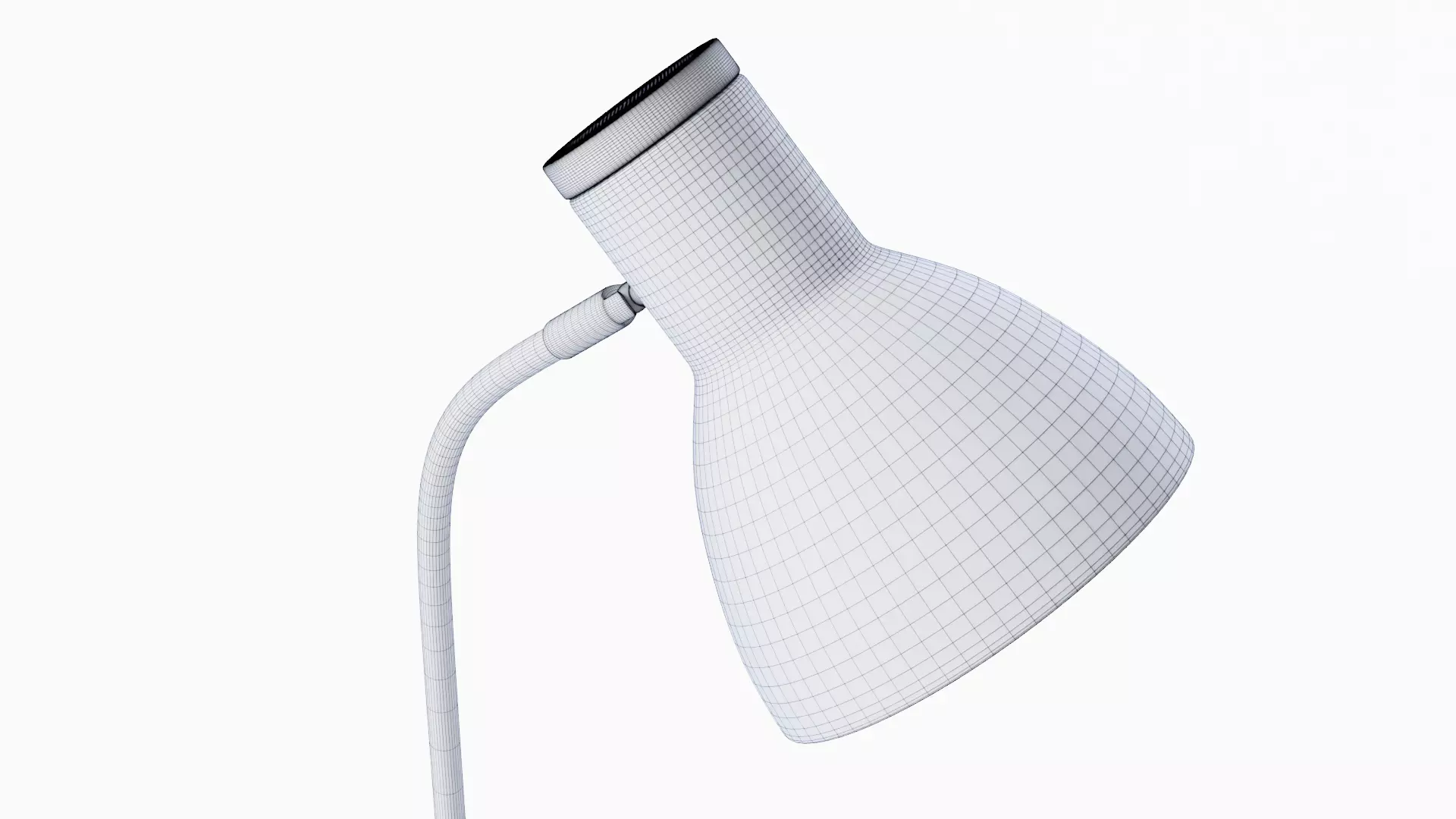 Adjustable Table Lamp Yellow - PBR metal lamp Low-poly 3D model_32