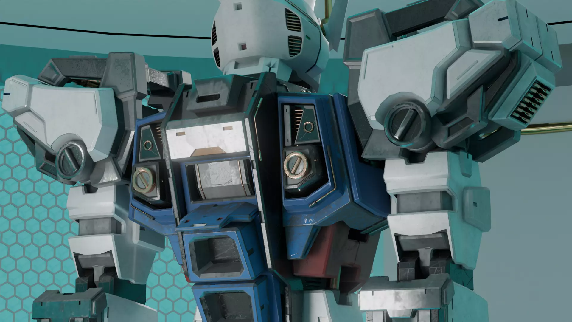 Strike Gundam Low-poly 3D model_5