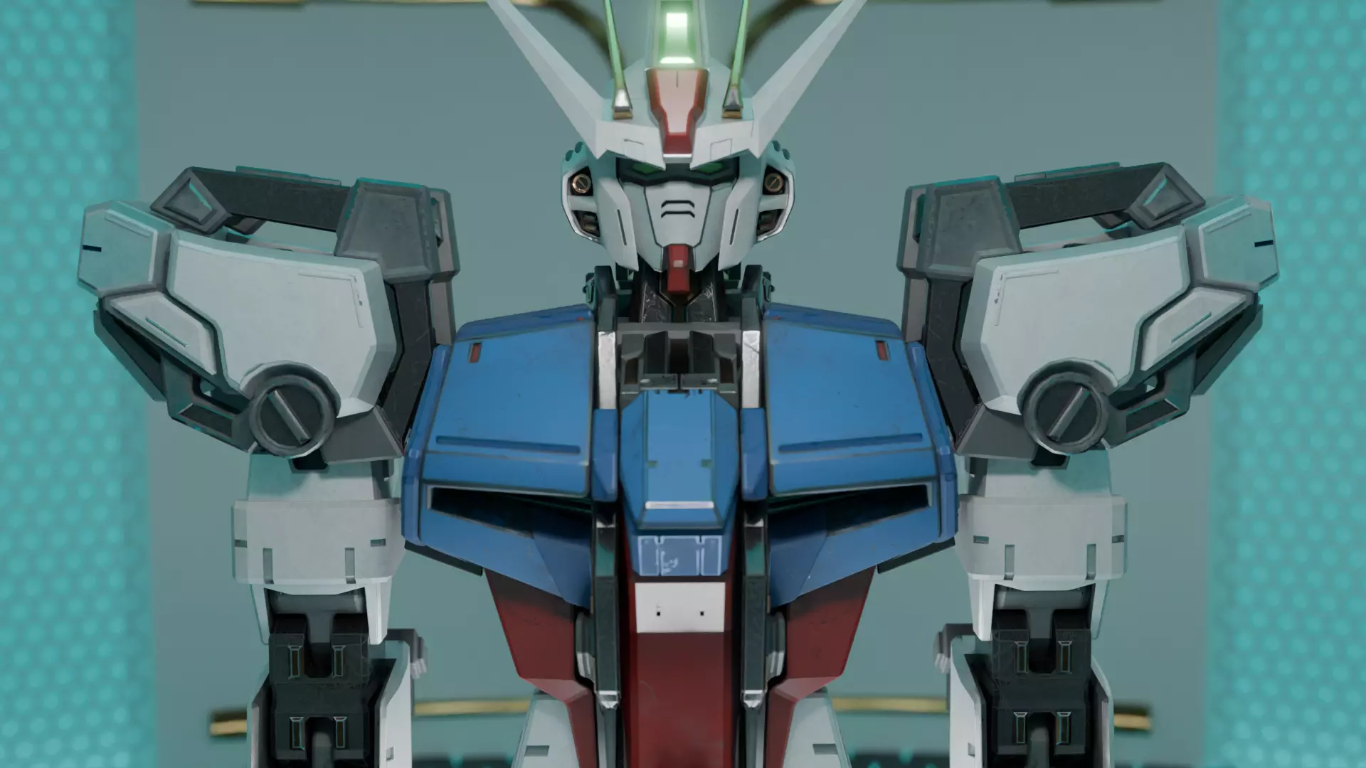 Strike Gundam Low-poly 3D model_2