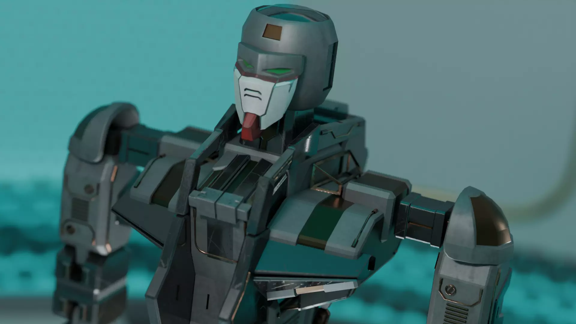 Strike Gundam Low-poly 3D model_4