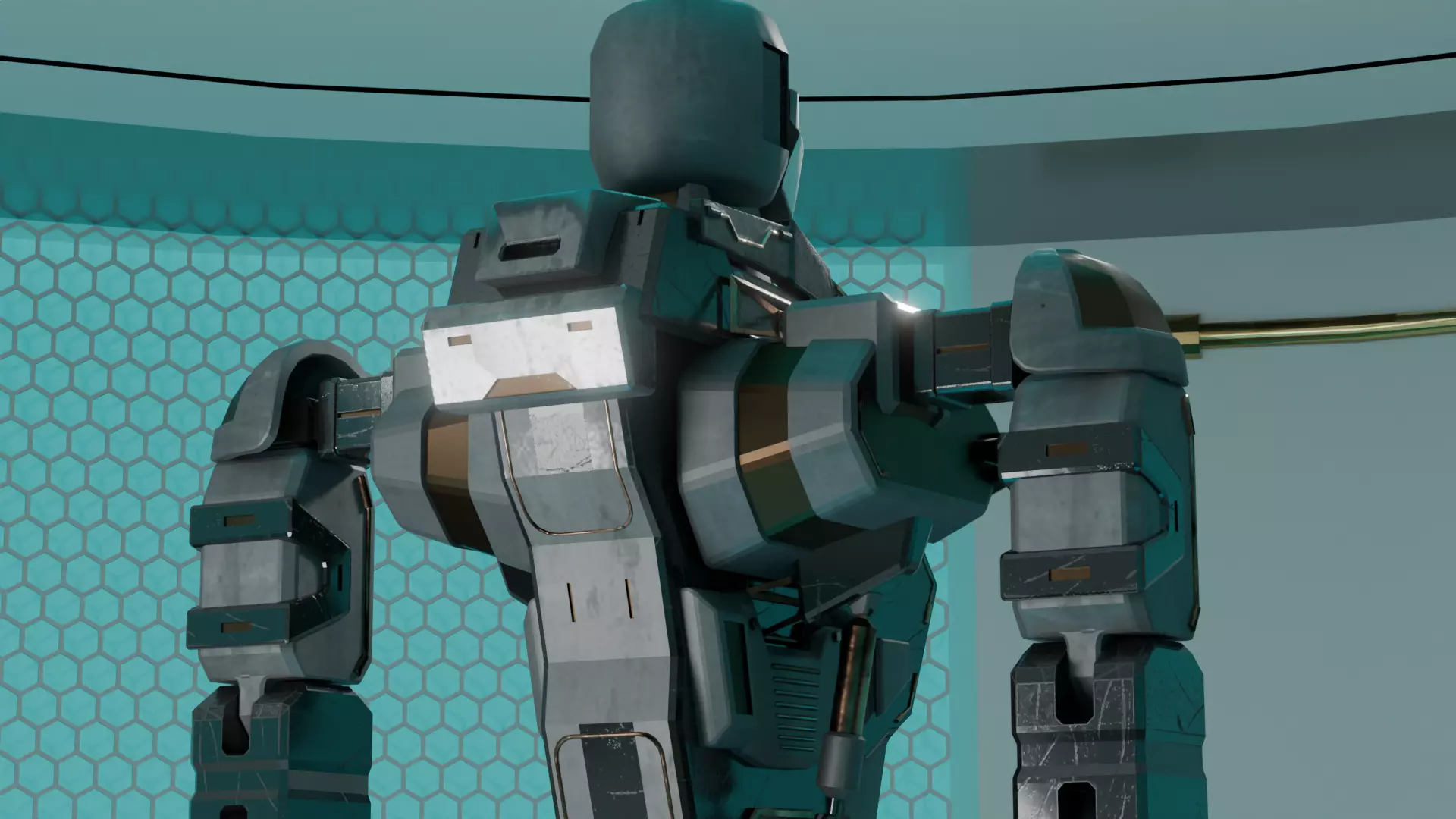 Strike Gundam Low-poly 3D model_6