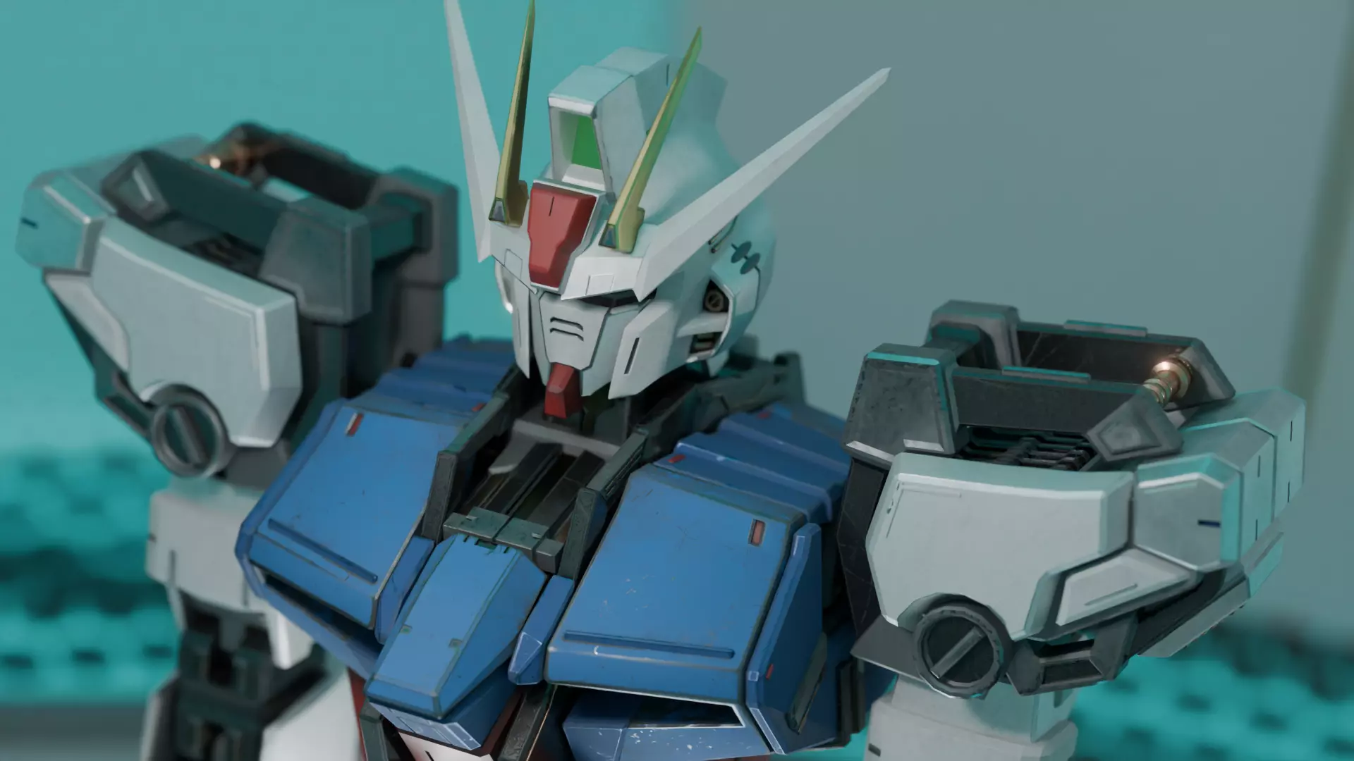 Strike Gundam Low-poly 3D model_0