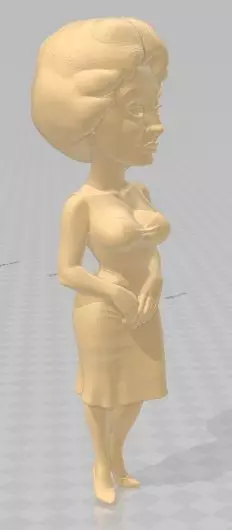 Sophia Loren - Cartoon Doll Printable 3D print model_1