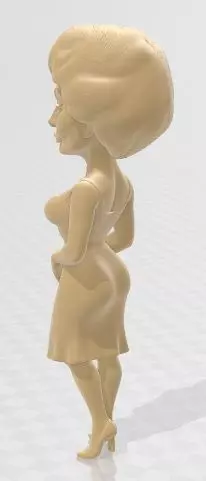 Sophia Loren - Cartoon Doll Printable 3D print model_4