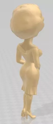 Sophia Loren - Cartoon Doll Printable 3D print model_3