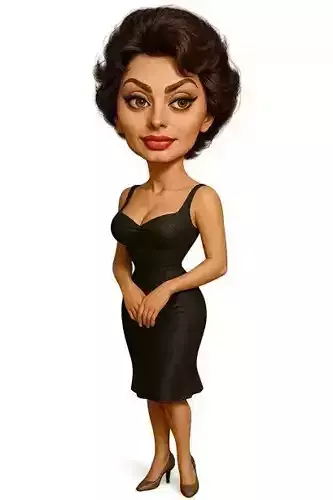 Sophia Loren - Cartoon Doll Printable