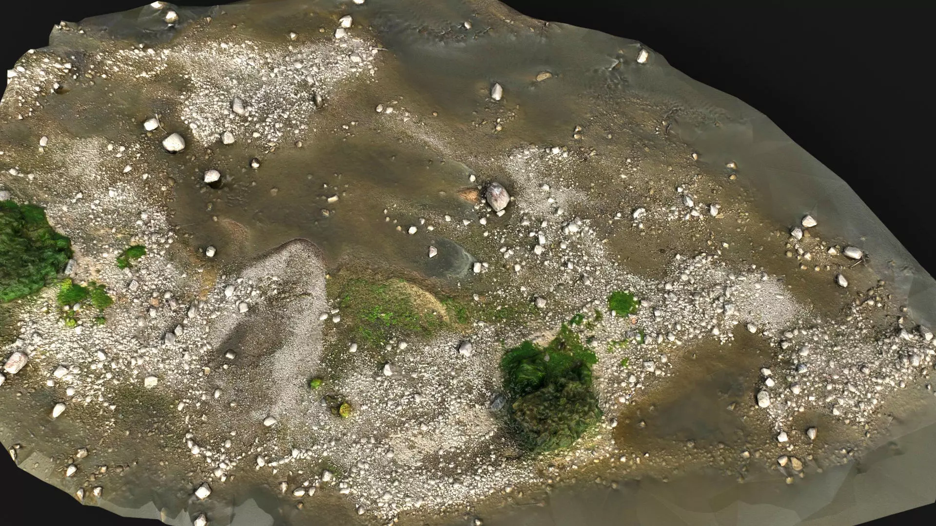 debris stones beach pt8 PBR photogrammetry Low-poly 3D model_0