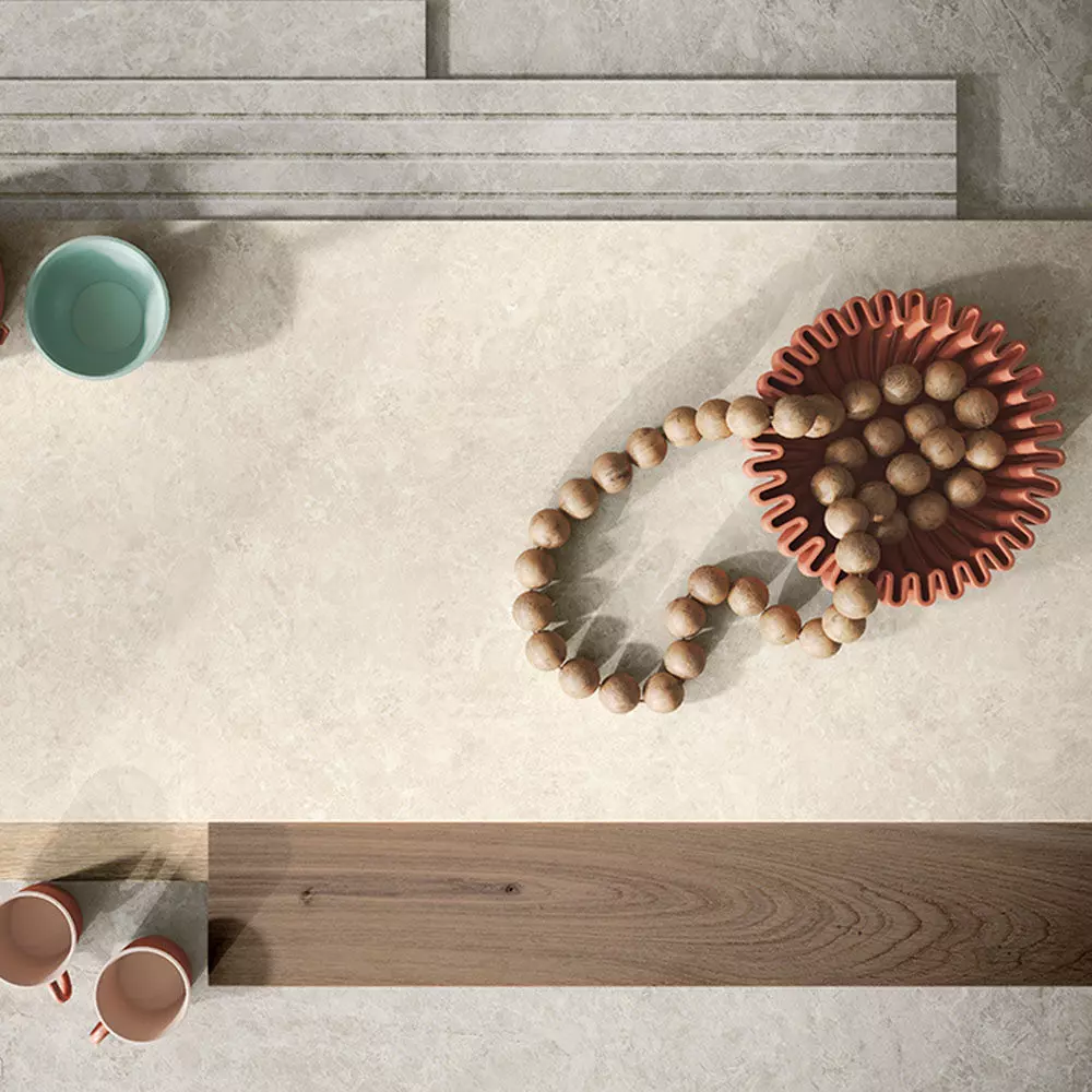 Beige Matte Stone Tile 3D Model Texture_1