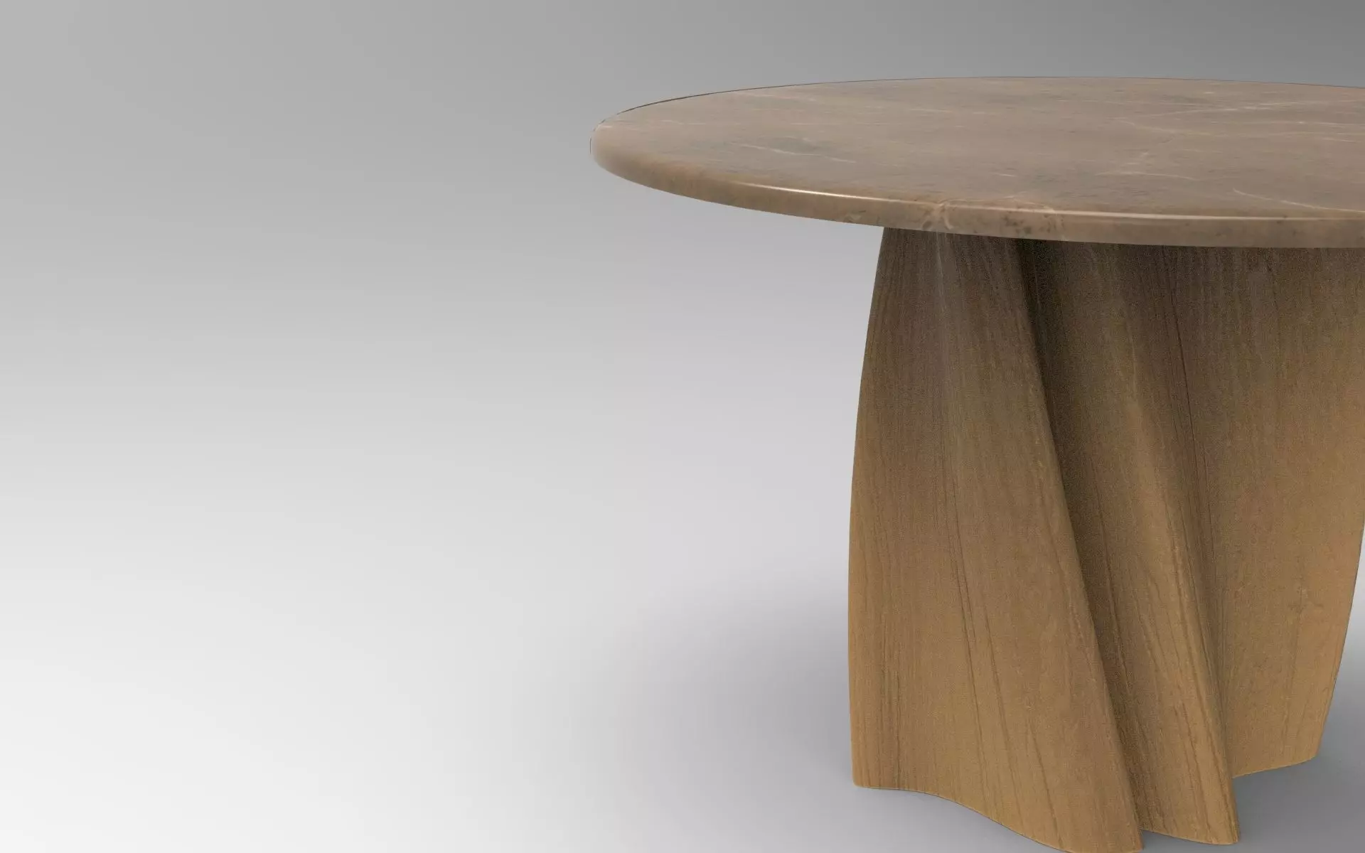 Lurr Dining Table Low-poly 3D model_2