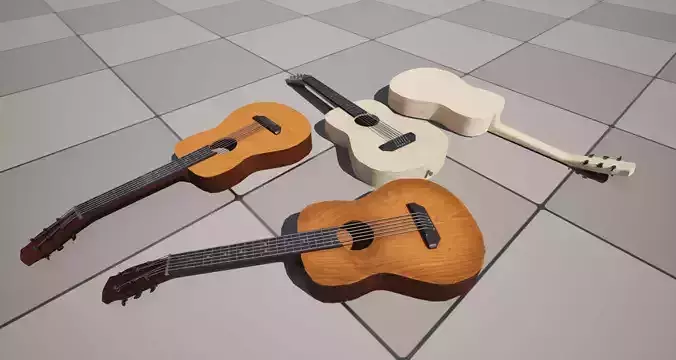Guitar Low-poly 3D model