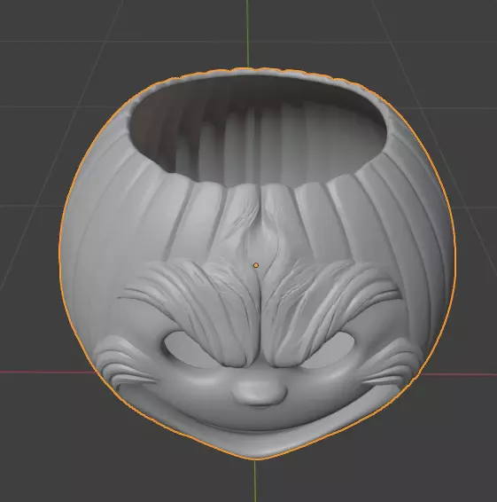 Grinch-themed Halloween pumpkin 3D print model_3