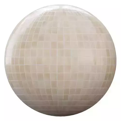 Small Square Beige Ceramic Tiles 3D Model 