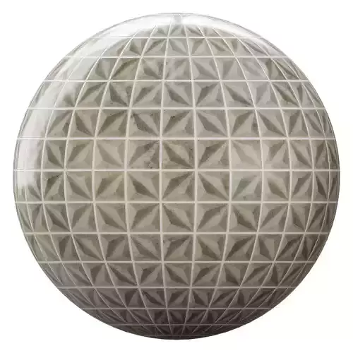 Beige Geometric Patterned Ceramic Tile Texture 