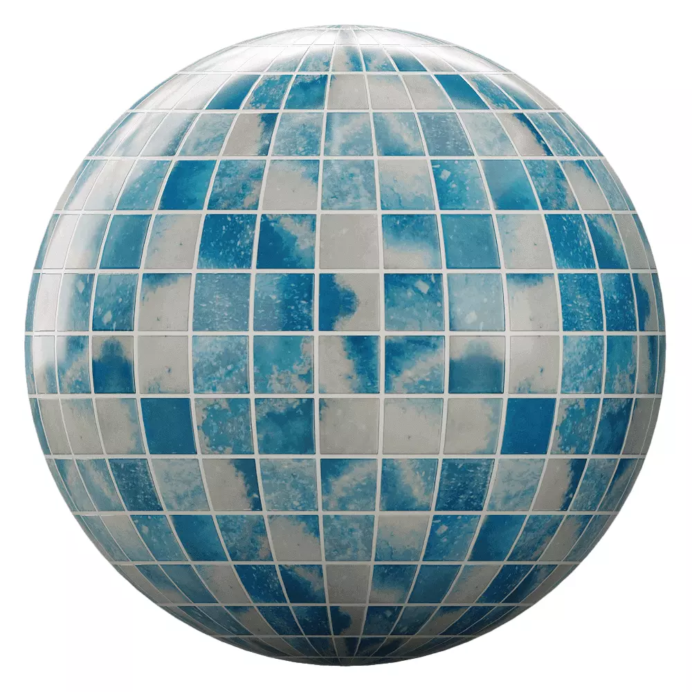 Blue Marble Mosaic Ceramic Tile Texture Texture_0