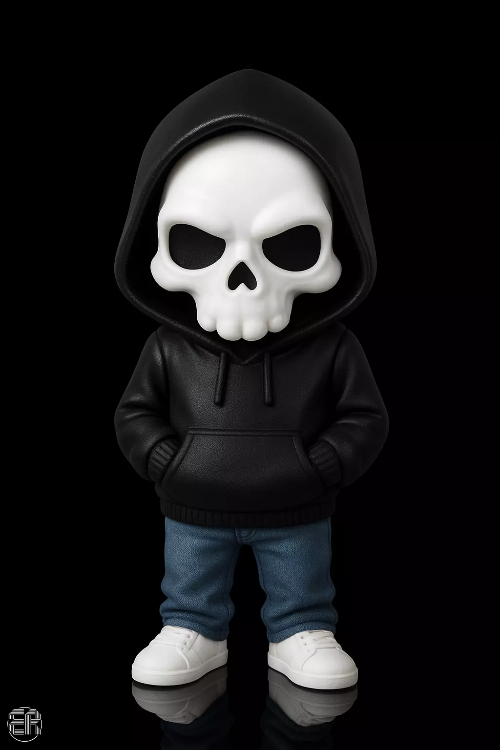 Skully Hood - Hoody Family 3D print model_1