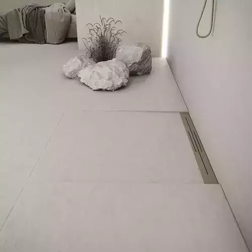 Neutral Beige Wall Plaster Texture 3D Model 