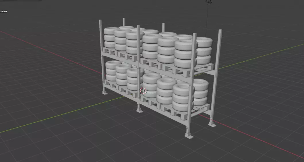 tire storage rack 3D model_15