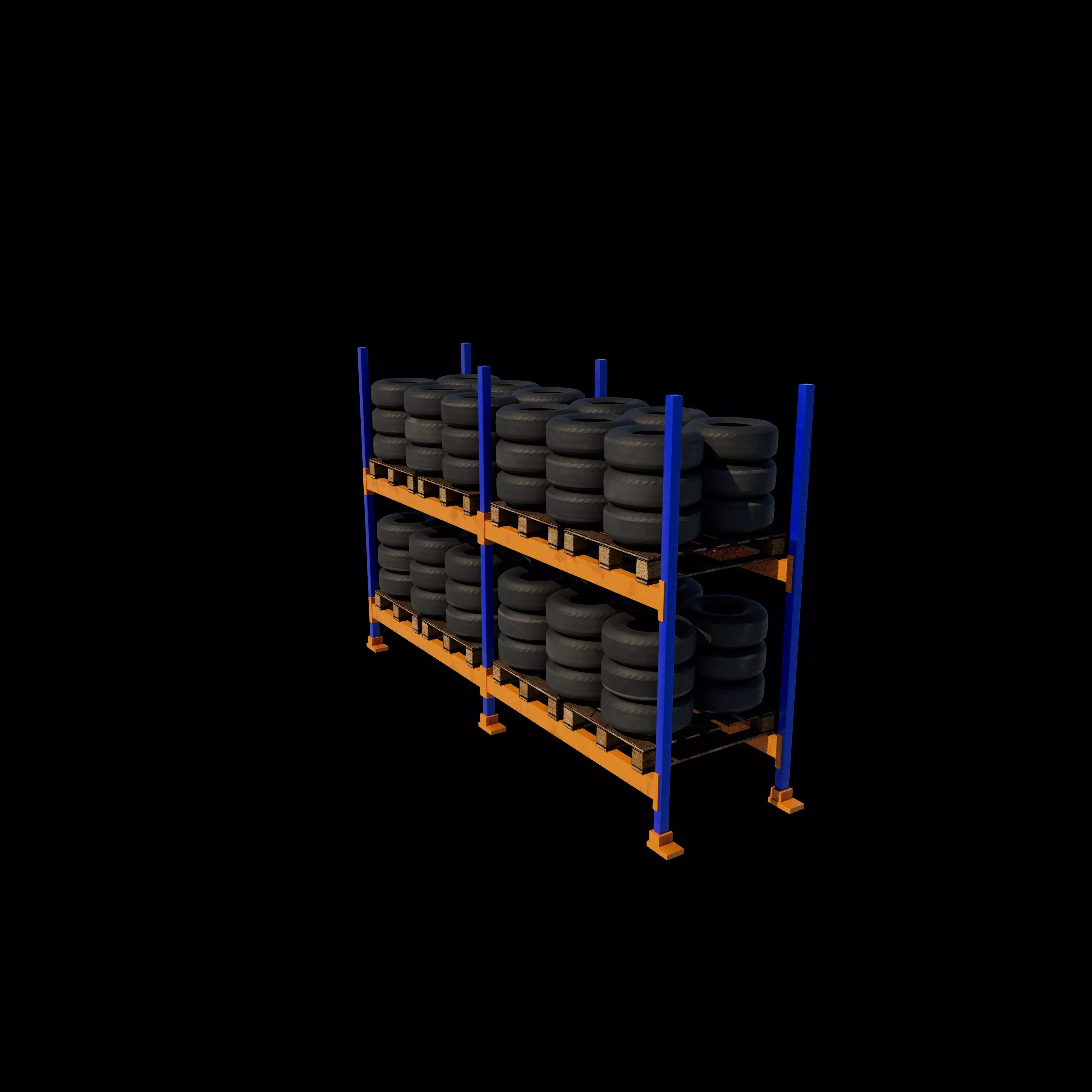 tire storage rack 3D model_12