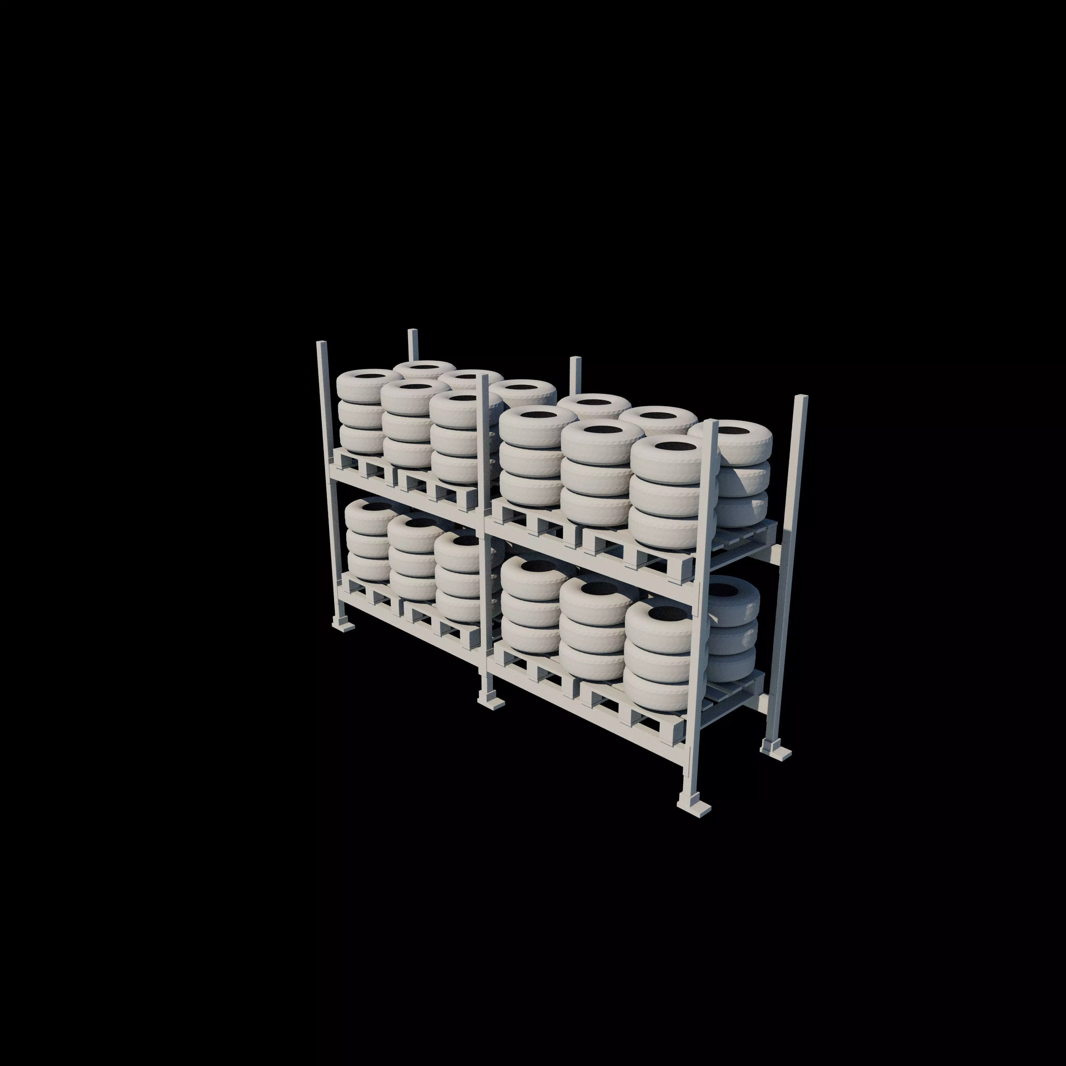 tire storage rack 3D model_14