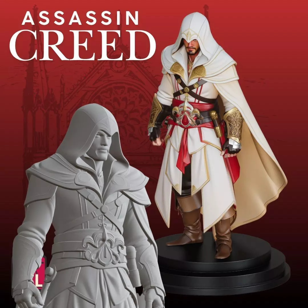 Assassin Creed Inspired Action Figure STL 3D print model
